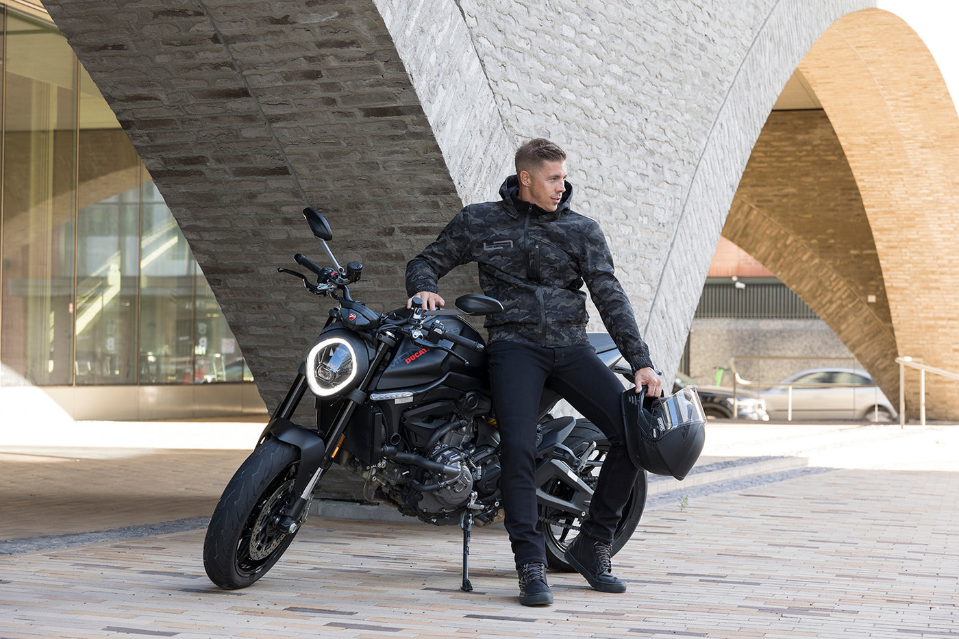 Lindstrands Textile jacket Frisen Black/reflecting pattern