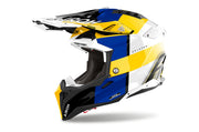Airoh Helmet Aviator 3 Monarch Blue/Yellow Gloss