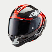 Alpinestars Helmet Supertech R10 Element Black/Carb/Fluo Red/White