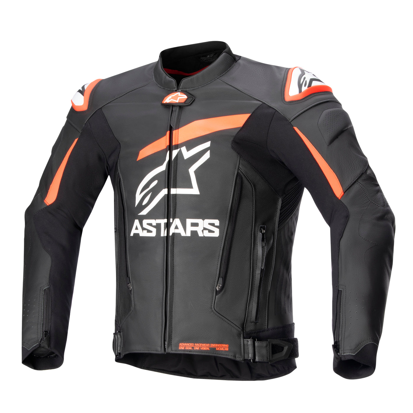 Alpinestars Leather Jacket GP Plus R v4 Black/Red Fluo