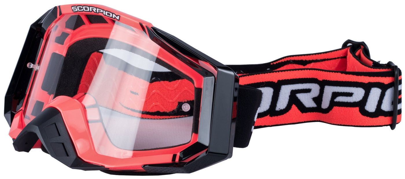 SCORPION Goggle black/red antifog clear