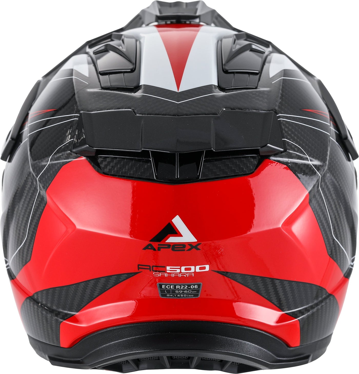 APEX Helmet AC500 Carbon Sahara White/red/blue glossy