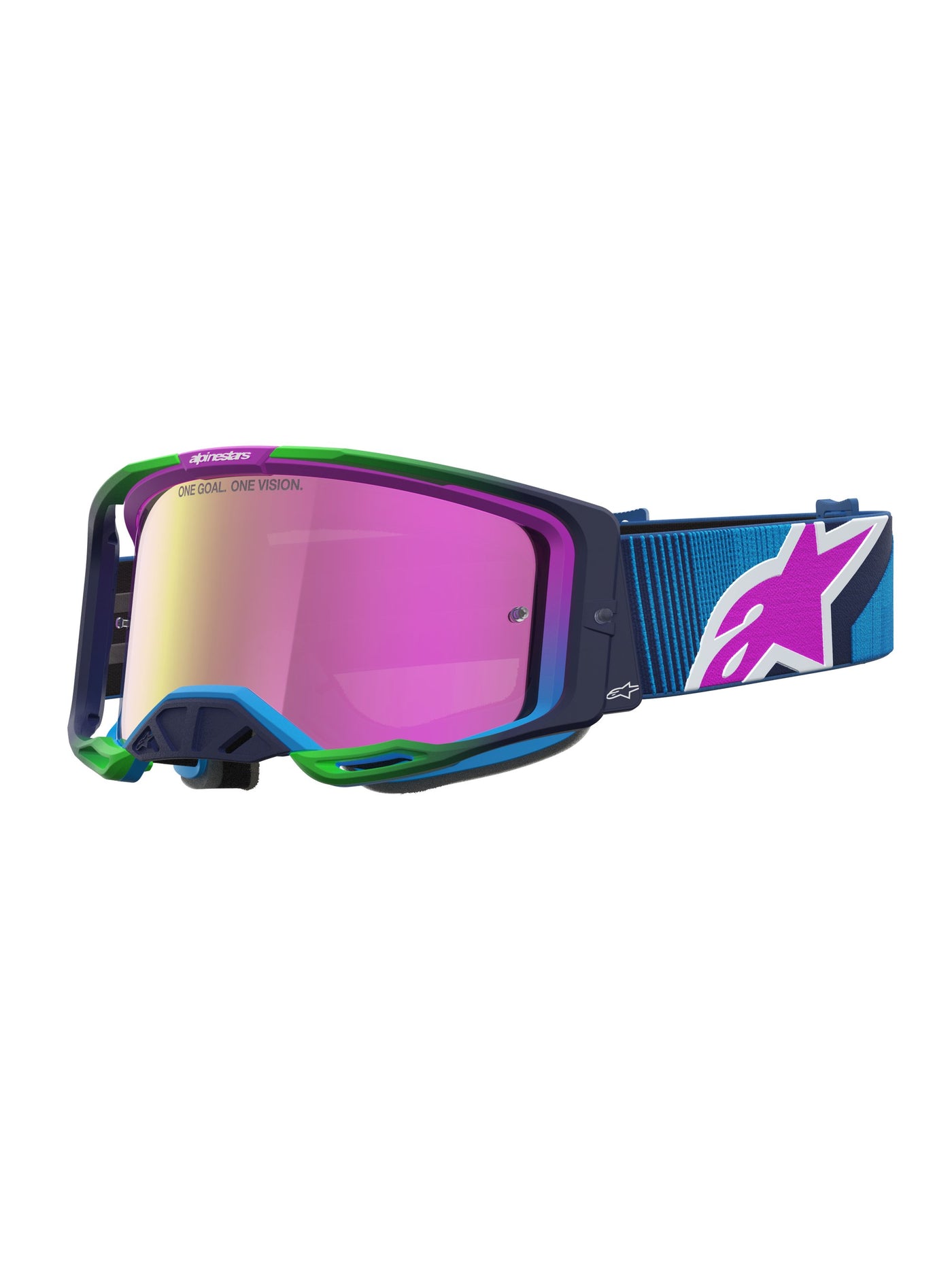 Alpinestars Goggle Vision 8 Maven Blithe Blue Purple Mirror Pink