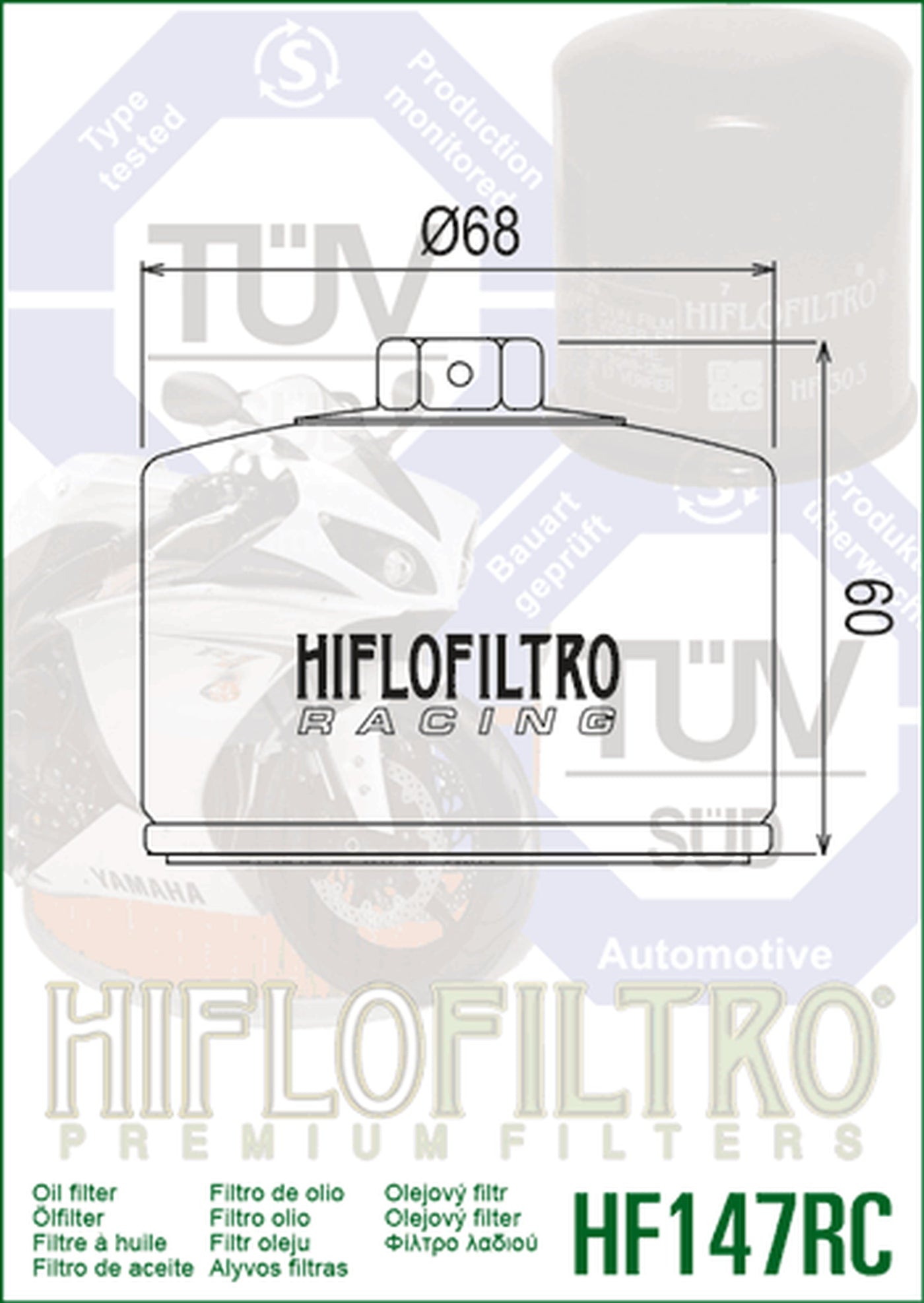 Hiflo Oilfilter HF147RC