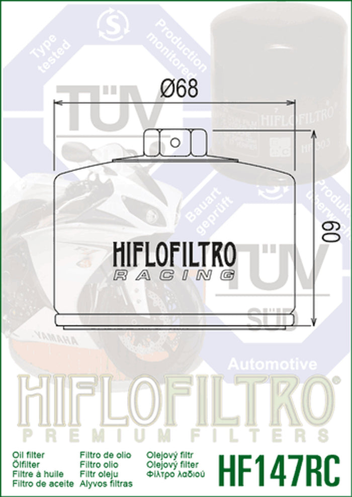 Hiflo Oilfilter HF147RC