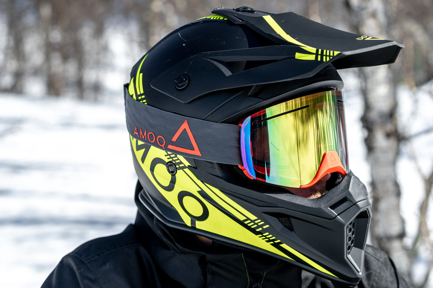 AMOQ Meteor V2 Helmet Black/HiVis