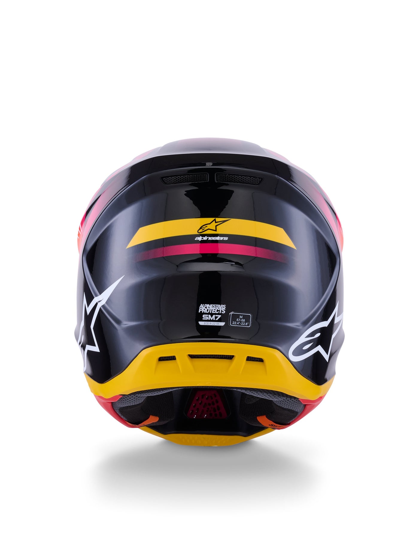 Alpinestars Helmet S-M7 Rise Black/Yellow/Pink