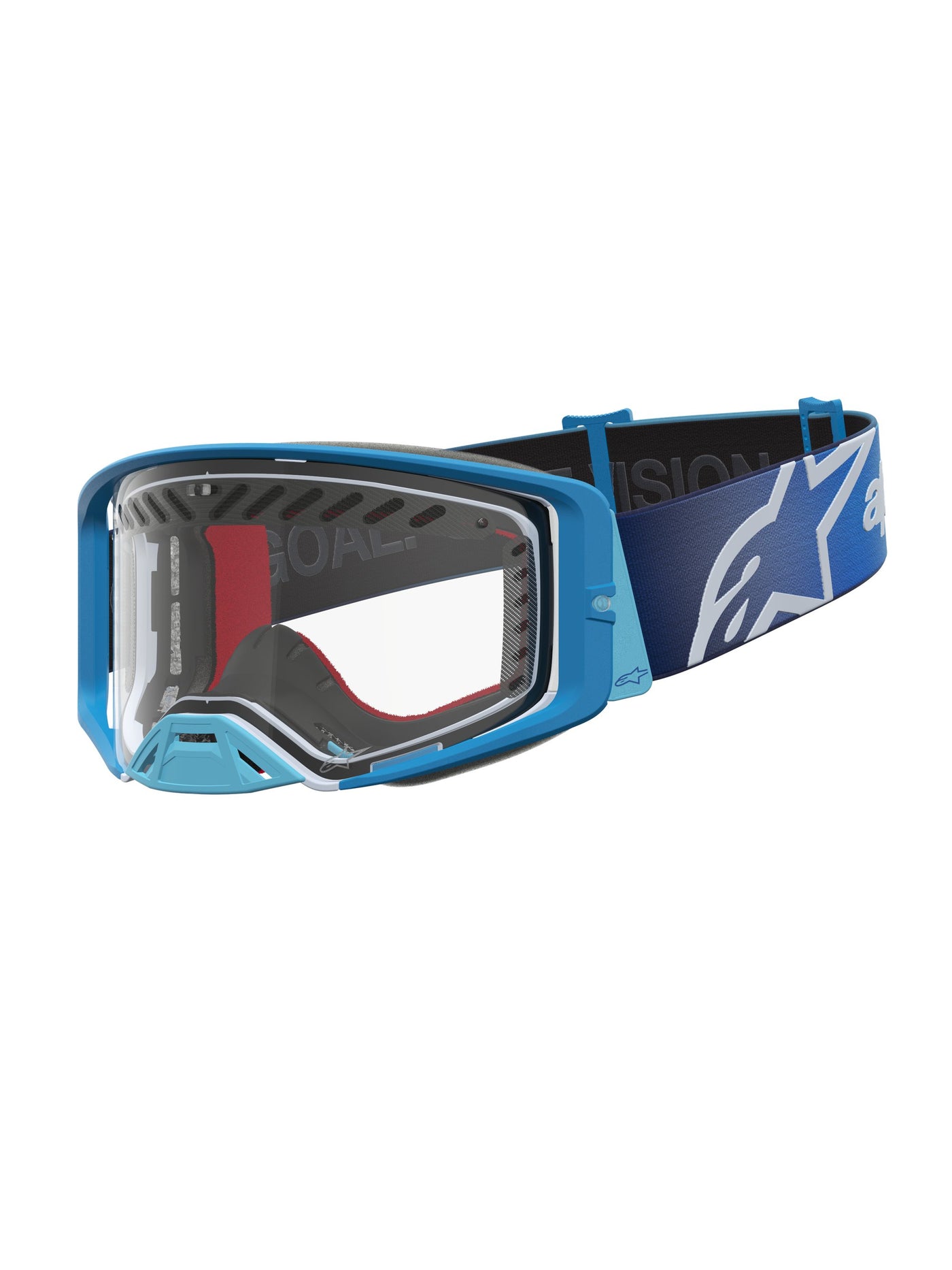Alpinestars Goggle Supertech Dura Air Fluid Blue Fade Silver Clear