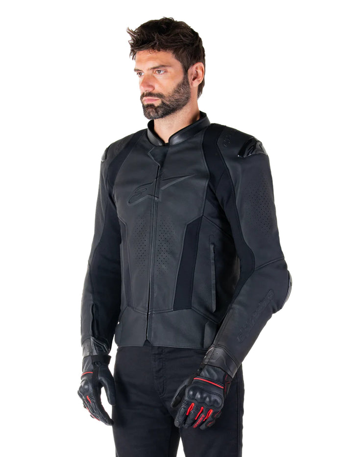 Alpinestars Leather Jacket Missile v3 Black/Black