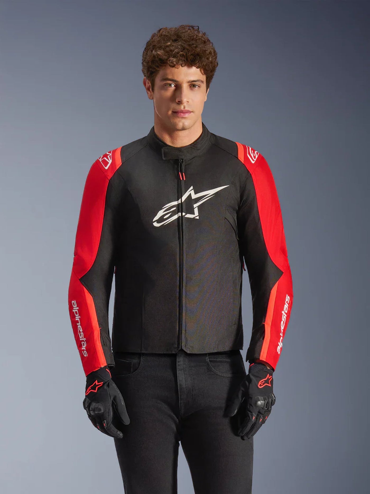Alpinestars Jacket T-SPS v2 Waterproof Black/Red Fluo