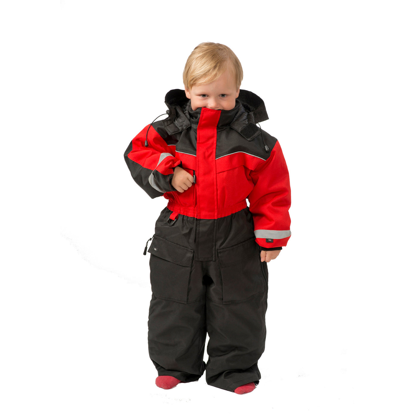 Snowpeople Safari coverall kids red/black