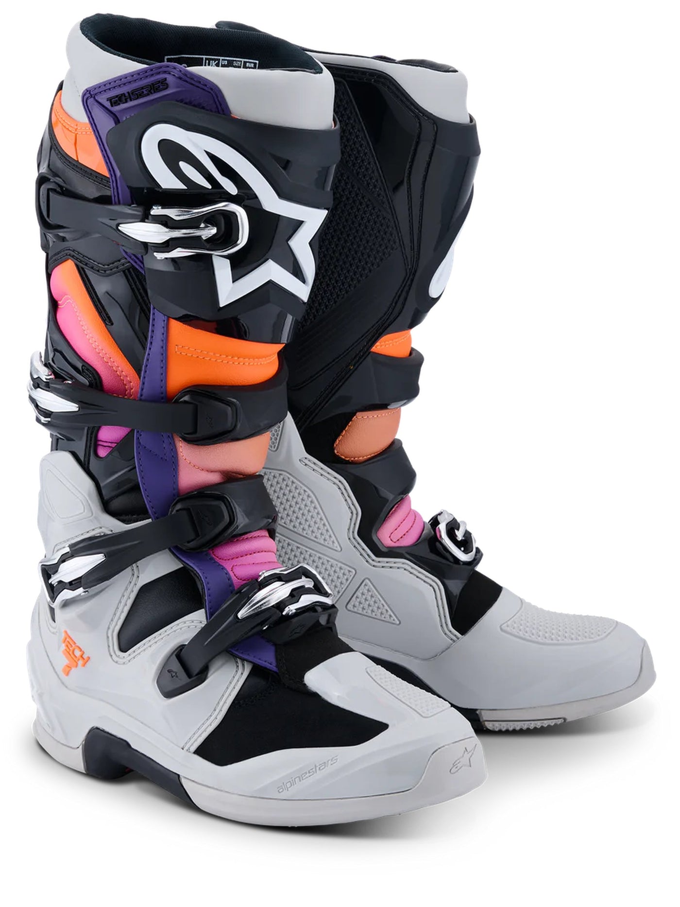 Alpinestars Boot Tech 7 Black/Orange/Fluo Magenta