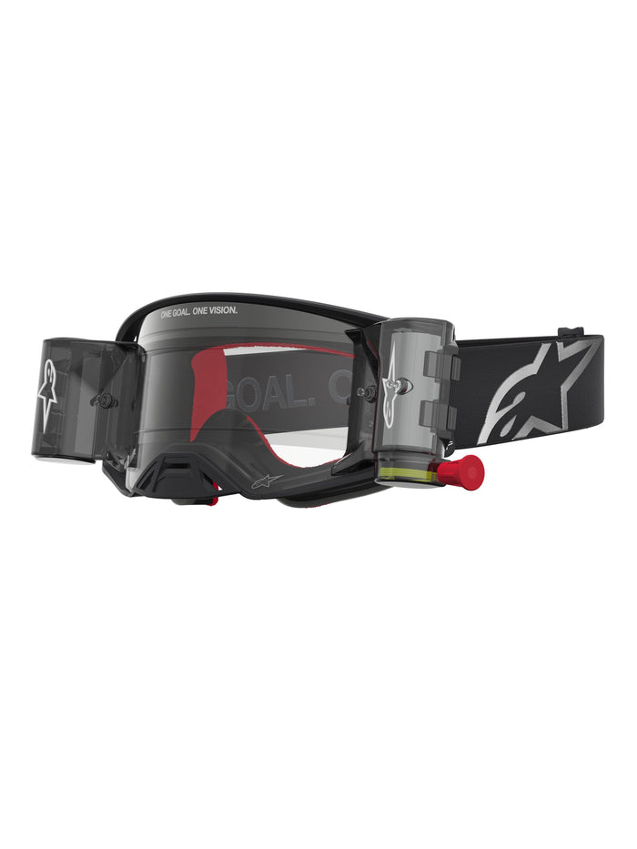 Alpinestars Goggle Supertech Firma Roll-Off Black Silver Clear