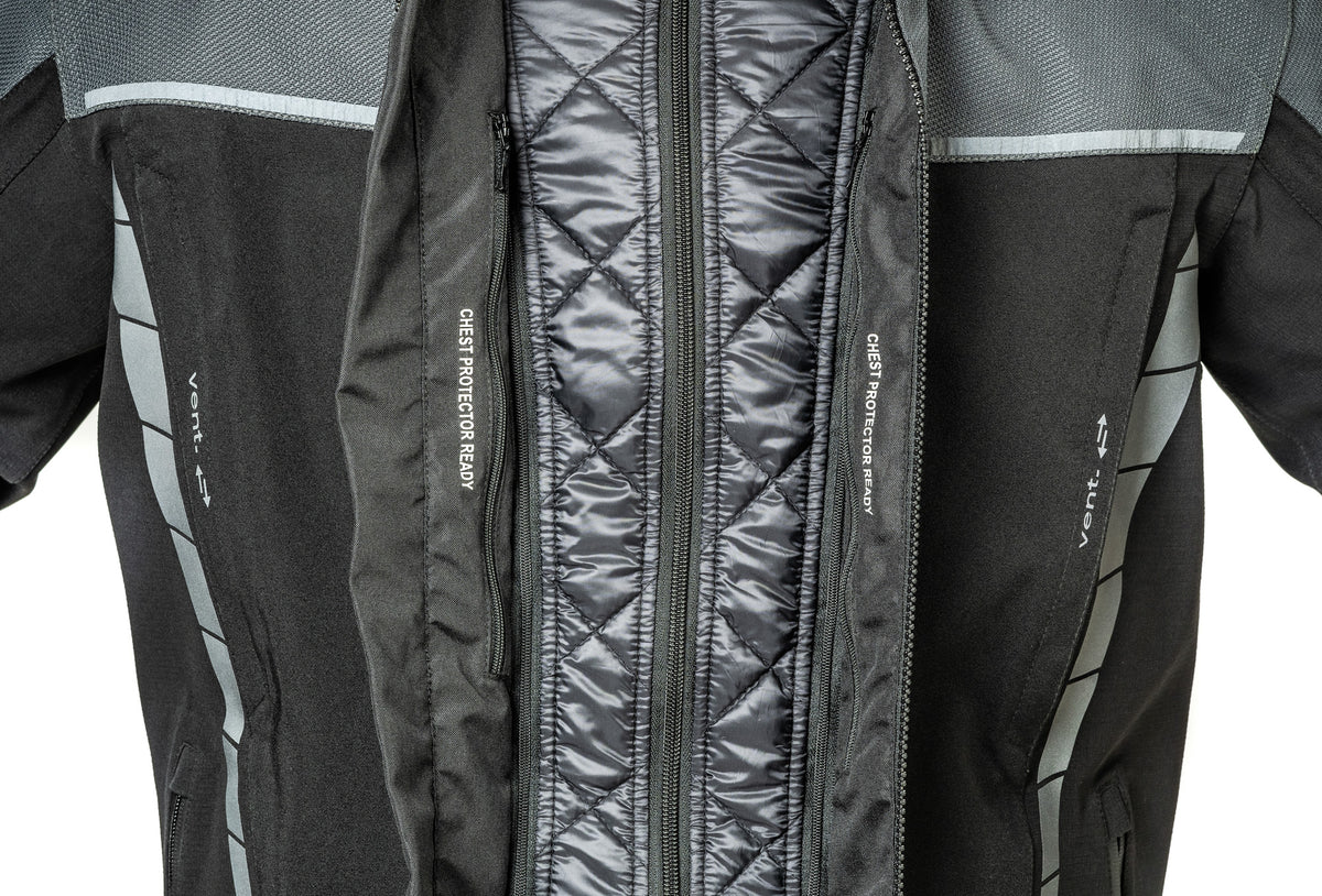 Lindstrands textile jacket Bydalen Black/steel grey