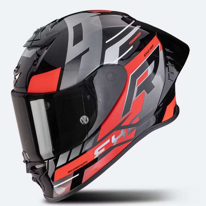 SCORPION Helmet EXO-R1 EVO II AIR ADRENALINE Black-Red-Silver