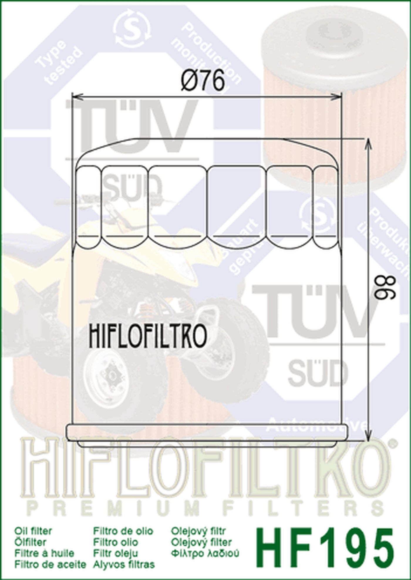 Hiflo Oilfilter HF195