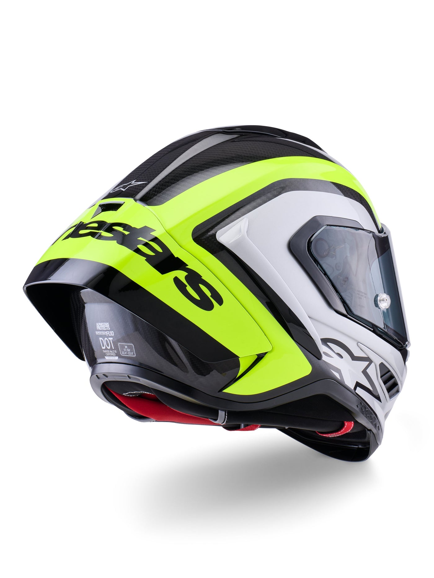 Alpinestars Helmet Supertech S-R10 Arius Black/Silver/Fluo Yellow