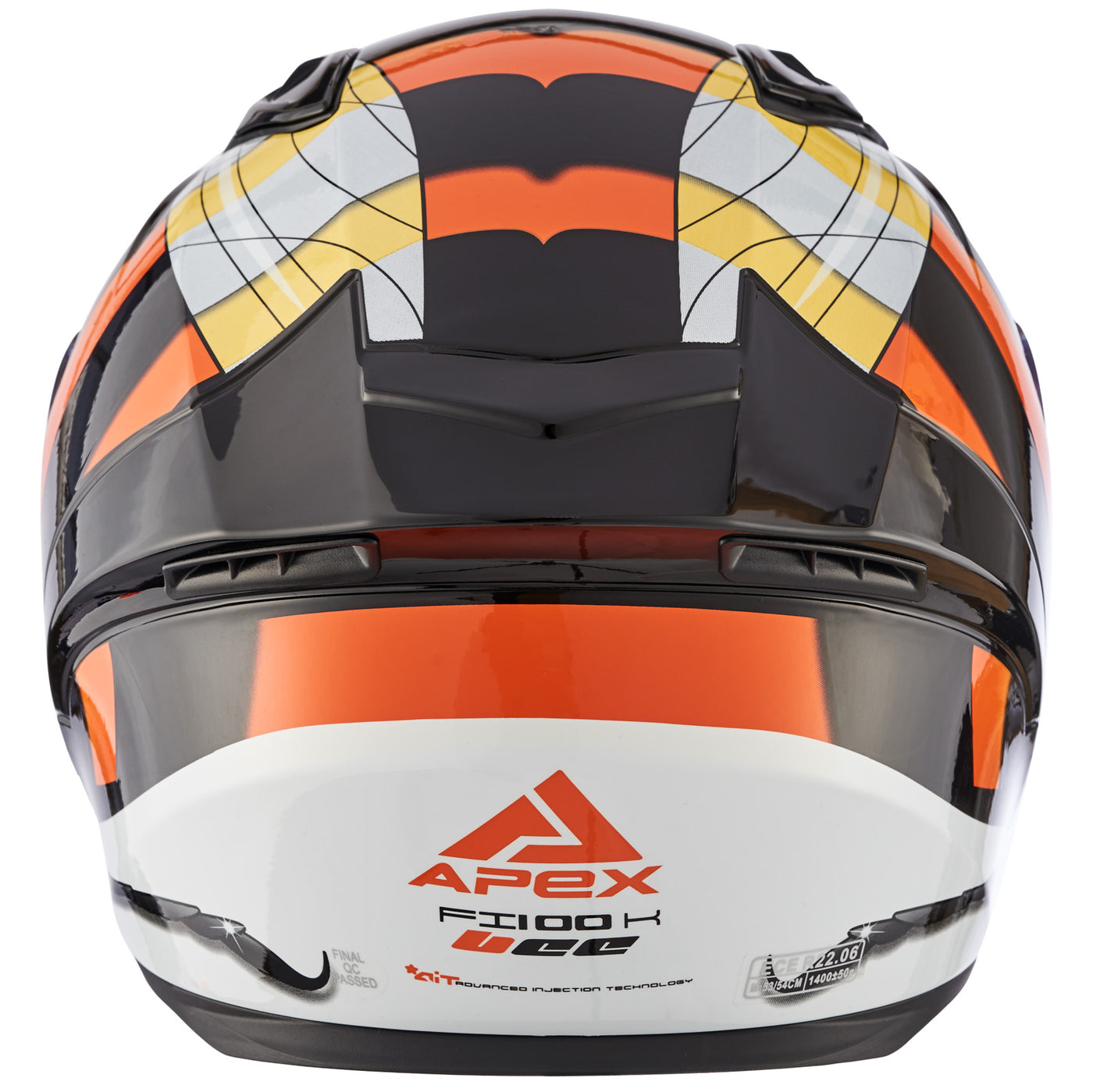 APEX Helmet FI100 Bee glossy black JNR