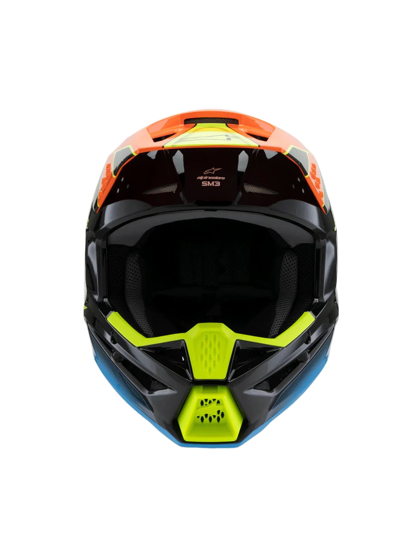 Alpinestars Helmet SM3 Youth Fray Black/Orange/YEllow Fluo