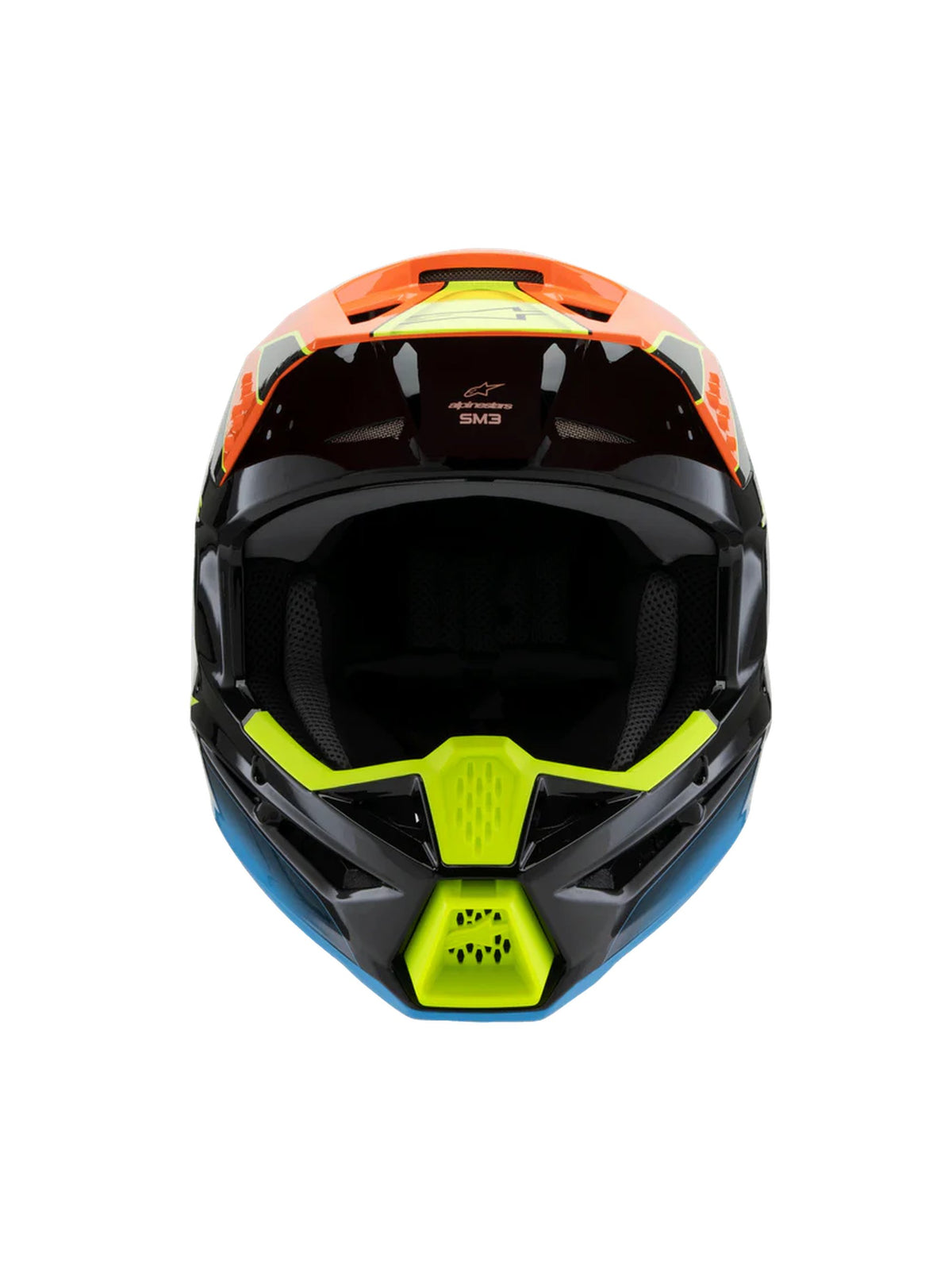 Alpinestars Helmet SM3 Youth Fray Black/Orange/YEllow Fluo