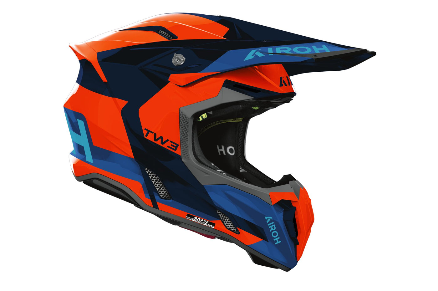 Airoh Helmet Twist 3 Fancy Orange/Blue gloss