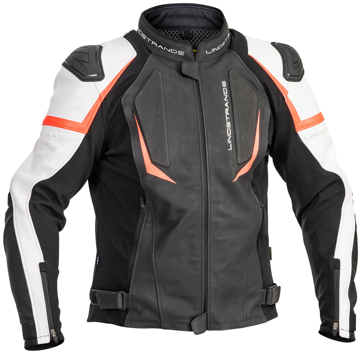Lindstrands Leather Jacket Sanden Black/white