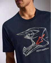 Alpinestars T-Shirt MX Helmet CSF Navy