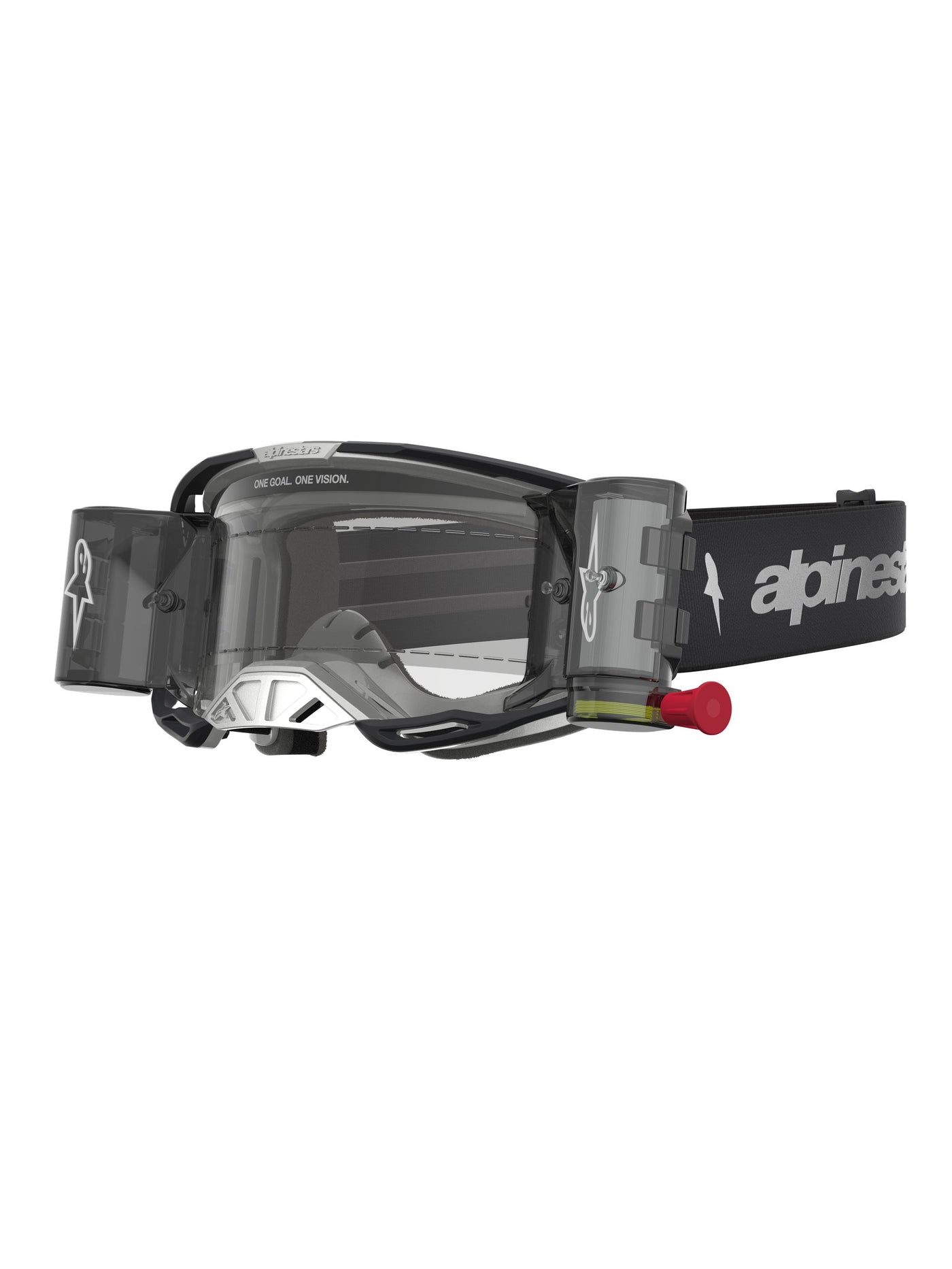 Alpinestars Goggle Vision 8 Amber Roll-Off Black Silver Clear