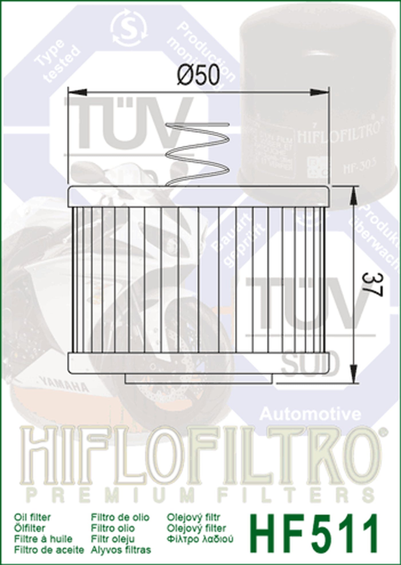 Hiflo Oilfilter HF511