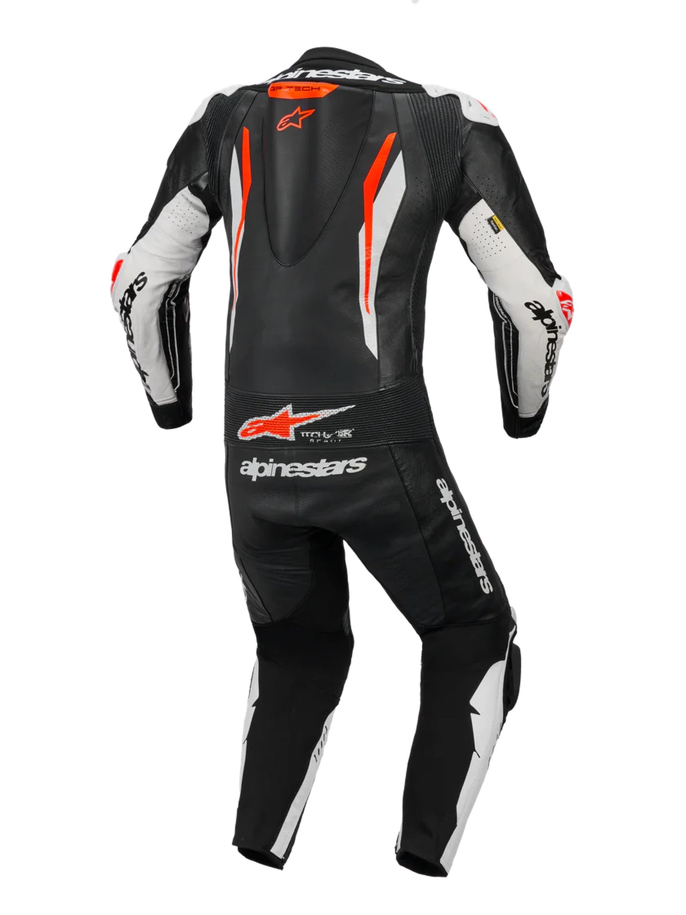 Alpinestars Leather suite 1-pcs GP Tech v5 Black/White/ Fluo Red