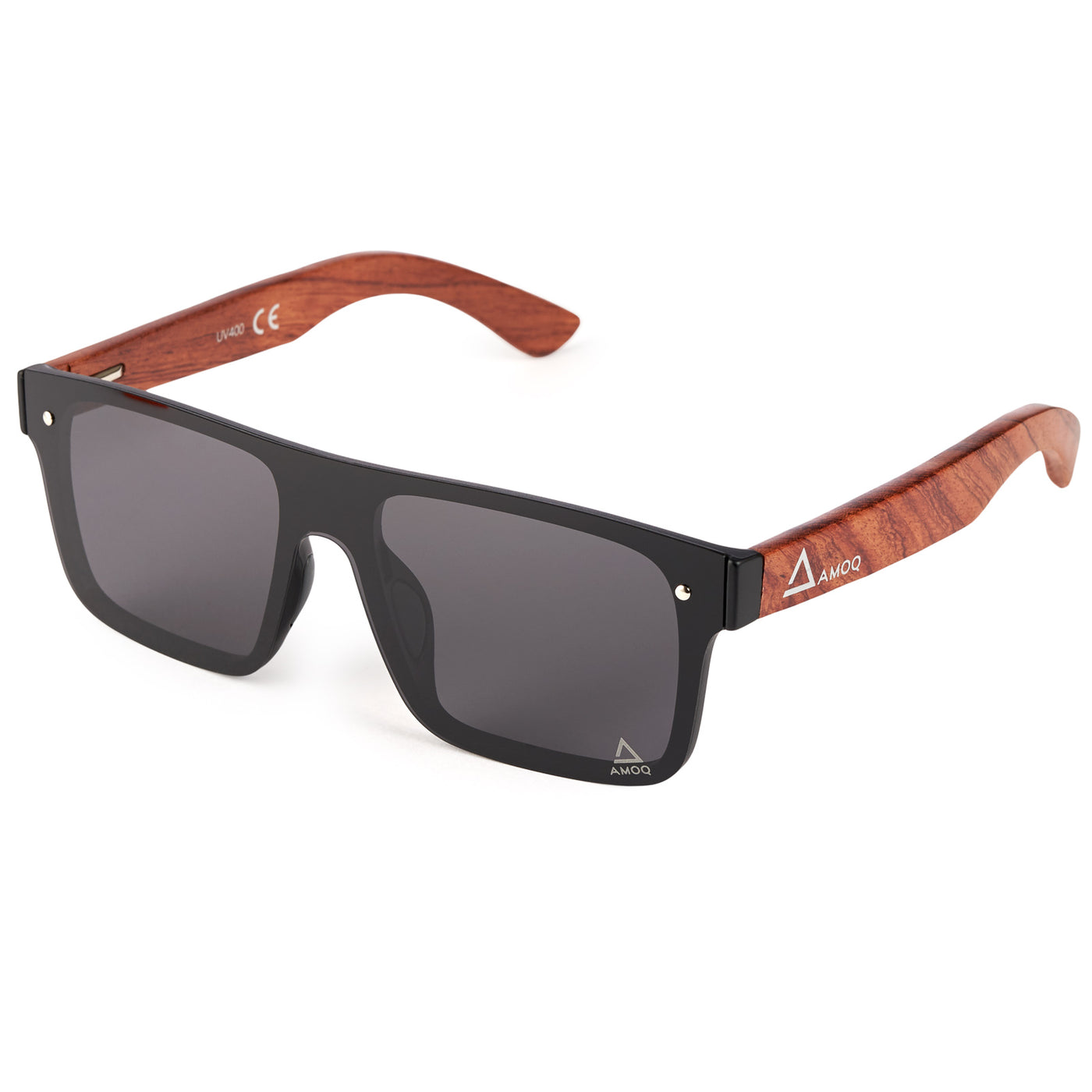 AMOQ Burst Sunglasses PLRZD Wood-Smoke