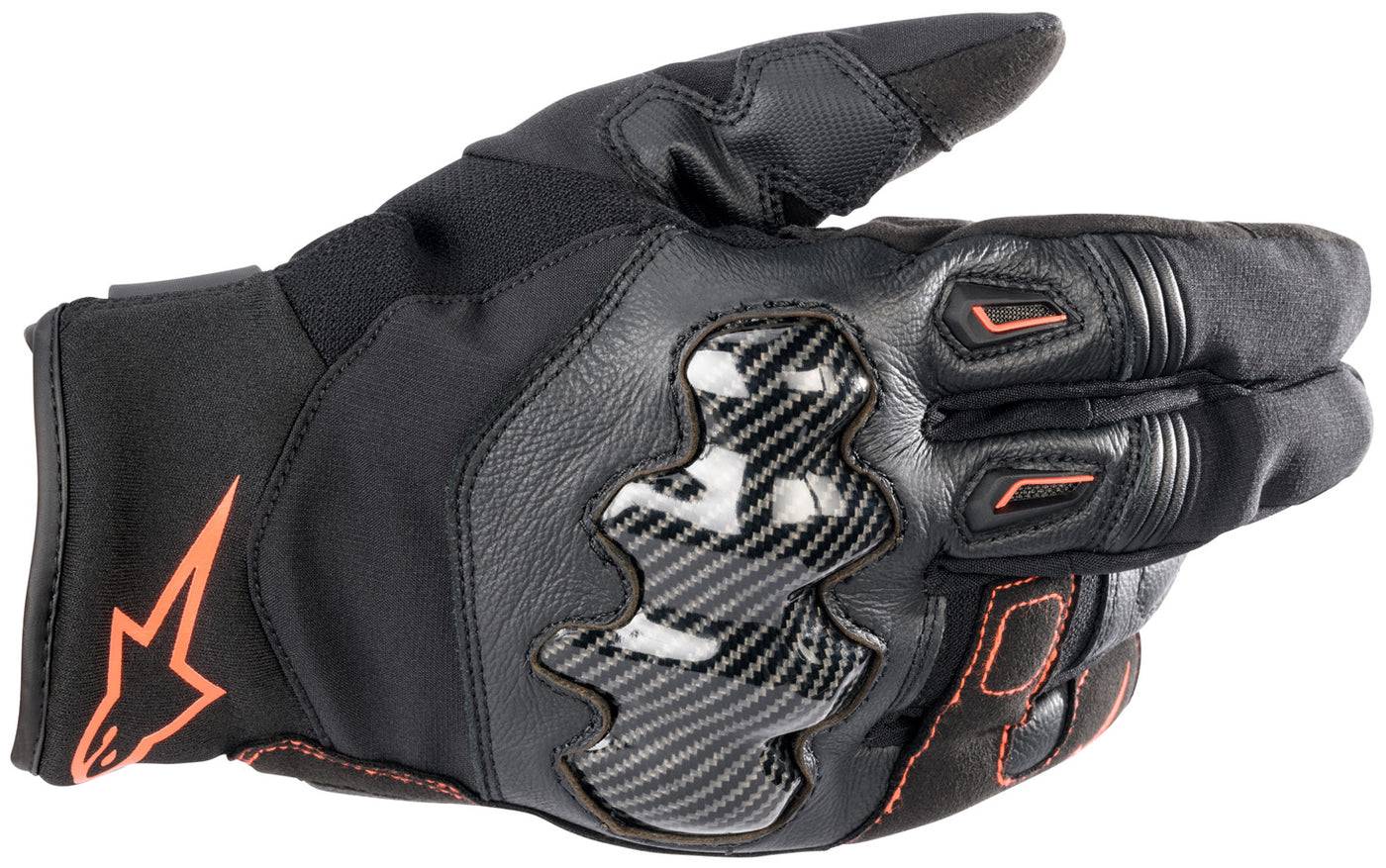 Alpinestars Glove SMX-1 Waterproof Black/Red Fluo