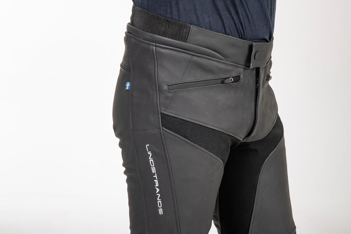 Lindstrands Leather pants Sanden Black