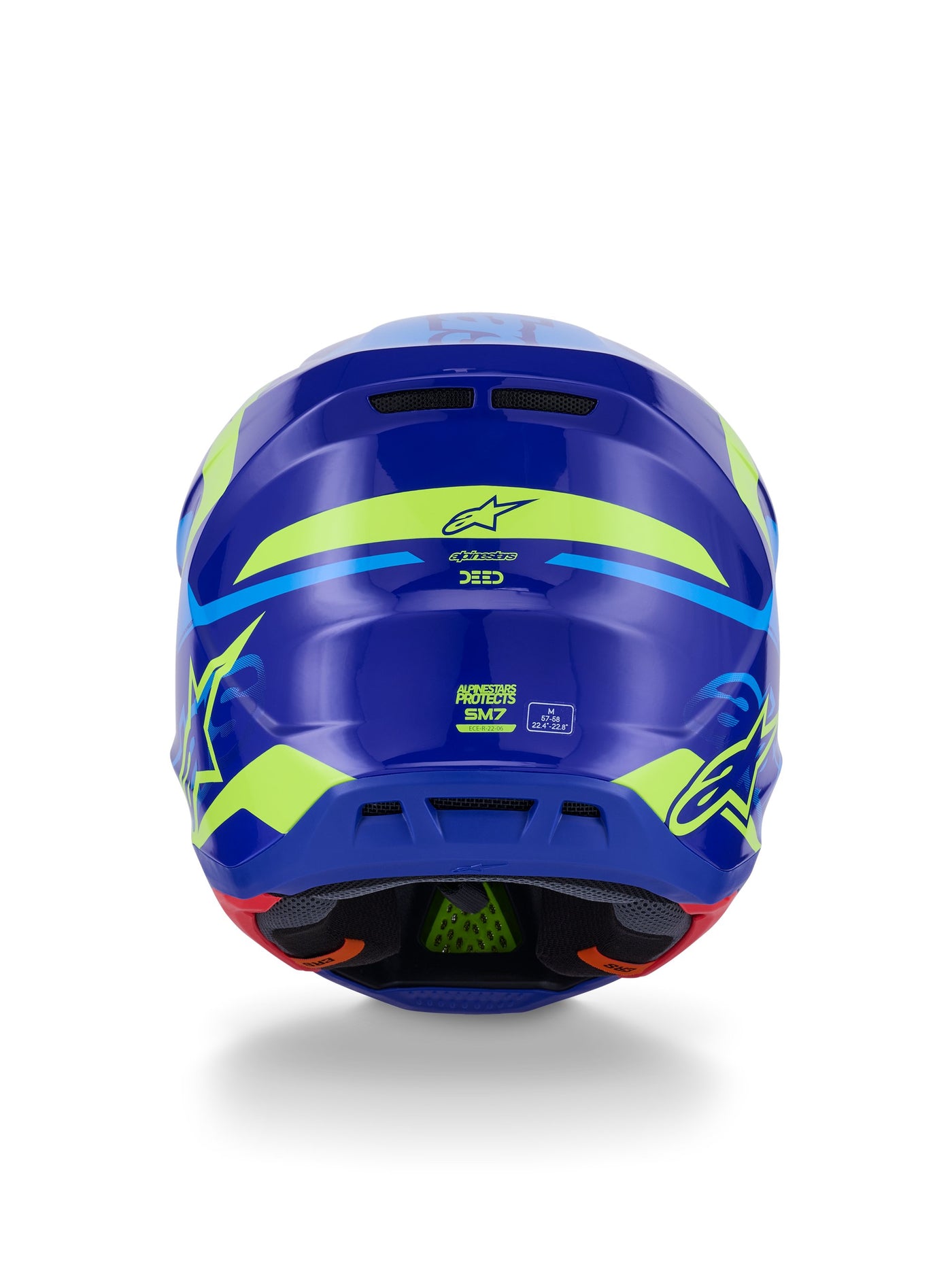 Alpinestars Helmet S-M7 Deed Blue/Fluo Yellow